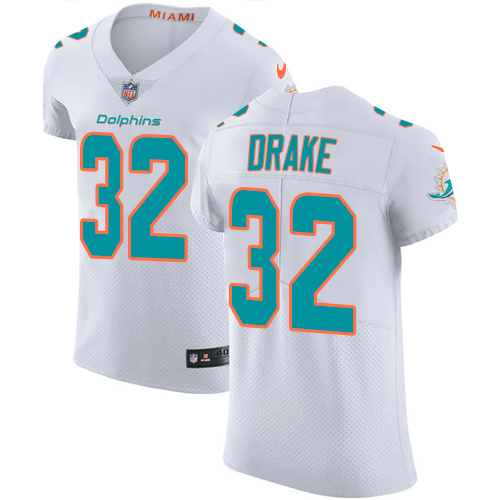 Nike Dolphins #32 Kenyan Drake White Men's Stitched NFL Vapor Untouchable Elite Jersey - Click Image to Close